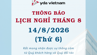 THÔNG BÁO KÌ NGHỈ THÁNG 8 (2026) 